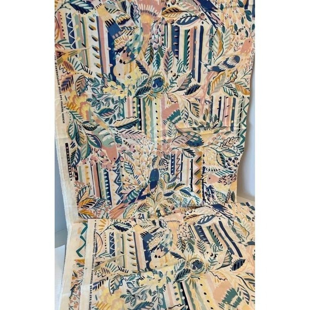 Rare Collier Campbell for P. Kaufmann Fabric Pattern 123 - Birdsong Bird Print